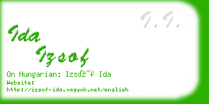 ida izsof business card